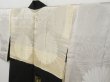 Photo8: 1425T03z560 Vintage Japanese Kimono Silk HAORI Black Leaf (8)