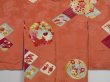 Photo3: 1215i07z530 Antique Japanese Kimono Silk LONG HAORI Salmon Flowers (3)