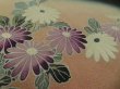 Photo4: 2H05z80 Japanese Kimono Silk  FABRIC Black Chrysanthemum 50.4" (4)