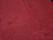 Photo2: 3C02z50 Japanese Kimono Silk  FABRIC Dark pink-red Flying crane 40.9" (2)