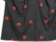 Photo4: 0922i07z900 Japanese Kimono Silk TSUMUGI Black Flower (4)