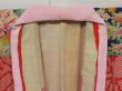 Photo5: 0422N03z640 Antique Japanese Kimono Jinken JUBAN Red Shippo (5)