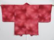 Photo2: 0818i03z520 Japanese Kimono Silk HAORI Dark pink Plants (2)