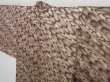 Photo2: 0821i05z550 Vintage Japanese Kimono Silk HAORI Dark brown (2)