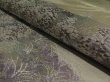 Photo6: 1A02z140 Japanese Kimono Silk OBI FABRIC Silver Mountain, Trees 53.5" (6)