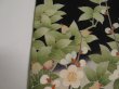 Photo10: 2S02z100 Japanese Kimono Silk  FABRIC Black Mandarin duck 45.7" (10)