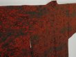 Photo2: 1418i09z640 Vintage Japanese Kimono Crepe Silk HAORI Red-Brown Scenery (2)