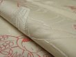 Photo6: 1B01z220 Japanese Kimono Silk OBI FABRIC Off-white Princess 52" (6)