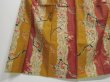 Photo4: 0805i08z750 Vintage Japanese Kimono Silk MEISEN KOMON Yellow ochre Plum branch (4)