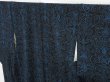 Photo2: 1005i05z880 Vintage Japanese Kimono Silk KOMON Black Blue (2)