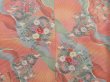 Photo5: 0909i04z900 Japanese Kimono Silk KOMON Coral pink Flowers (5)