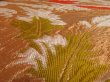 Photo5: 1A01z190 Vintage Japanese Kimono Silk OBI FABRIC Gold Leaf, Wave 44.1" (5)