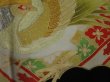 Photo7: 2E02z60 Vintage Japanese Kimono Silk  FABRIC Black Bird  47.2" (7)