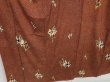 Photo3: 0525N06z590 Vintage Japanese Kimono Silk KOMON Orange-Brown Leaf (3)