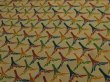 Photo2: 2P02z60 Japanese Kimono Silk  FABRIC Light ochre Flying crane 37.8" (2)