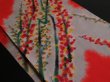 Photo2: 3L07z20 Vintage Japanese Kimono Silk MEISEN FABRIC Orangered Plum branch 52" (2)