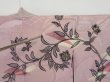 Photo7: 1203N09z490 Antique Japanese Kimono Silk HAORI Light pink Flower (7)