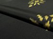 Photo5: 1N01z60 Vintage Japanese Kimono Silk  FABRIC Black Chrysanthemum 38.6" (5)