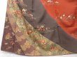 Photo5: 1529T07z930 Japanese Kimono Silk TSUKESAGE Red-Brown Plum blossom (5)