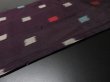 Photo3: 2W09z30 Vintage Japanese Kimono Silk MEISEN FABRIC Dark grape   72.4" (3)