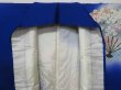 Photo10: 1207T03z1170 Japanese Kimono Silk Artist work FURISODE Blue Folding fan (10)