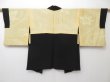 Photo7: 1614T10z560 Vintage Japanese Kimono Silk HAORI Black Dronwork embroidery (7)