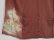 Photo5: 1213i01z650 Antique Japanese Kimono Silk IROTOMESODE Brown Flower (5)