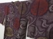 Photo3: 1215T04z660 Vintage Japanese Kimono Silk HAORI COAT Dull purple Karahana (3)