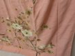 Photo4: 1327T01z970 Vintage Japanese Kimono Silk TSUKESAGE Pink Plum tree (4)