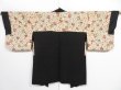 Photo9: 0823i10z440 Vintage Japanese Kimono Silk HAORI Black Royal cart (9)