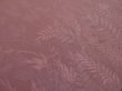 Photo2: 1U03z90 Japanese Kimono Silk  FABRIC Rosy brown Plants 60.6" (2)