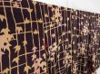 Photo2: 0524N04z510 Vintage Japanese Kimono Silk KOMON Dark grape Ivy (2)