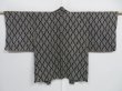 Photo2: 1313i05z470 Vintage Japanese Kimono Silk SHIBORI HAORI Black (2)