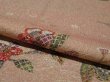 Photo4: 1K06z90 Japanese Kimono Silk  FABRIC Light peach-pink Branch 69.3" (4)