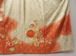 Photo6: 0708T06z1210 Vintage Japanese Kimono Silk FURISODE Off-white Flower cart (6)