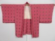 Photo6: 0806i03z560 Vintage Japanese Kimono Silk HAORI Pink (6)