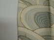 Photo8: 2S02z130 Vintage Japanese Kimono Silk  FABRIC Black Pine, Wave 47.2" (8)