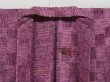 Photo5: 0323N02z730 Vintage Japanese Kimono Wool KOMON Pink Dark purle Ichimathu (5)