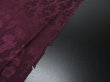 Photo7: 2A06z80 Japanese Kimono Silk  FABRIC Burgundy Maple 64.6" (7)