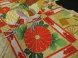 Photo3: 2E01z110 Vintage Japanese Kimono Silk  FABRIC Black Bird  45.7" (3)