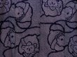 Photo3: 0626i07z600 Vintage Japanese Kimono Silk KOMON Dark purple Bell (3)