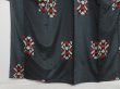 Photo4: 0608N04z590 Vintage Japanese Kimono Silk HITOE OMESHI KOMON Dark gray (4)