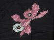 Photo4: 0825i04z520 Vintage Japanese Kimono Silk HAORI Black Cattleya (4)