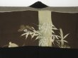 Photo8: 1615i01z610 Vintage Japanese Kimono Silk HAORI Black Sparrow (8)