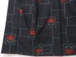 Photo4: 1502T07z850 Japanese Kimono Silk TSUMUGI Black Flower (4)