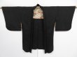 Photo8: 0823i10z440 Vintage Japanese Kimono Silk HAORI Black Royal cart (8)