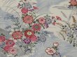 Photo6: 1215T09z870 Japanese Kimono Silk KOMON Off-white Flowers (6)