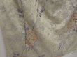 Photo3: 1022T08z940 Vintage Japanese Kimono Silk KOMON Light gray Rose (3)