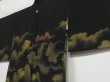 Photo1: 1418i03z640 Vintage Japanese Kimono Silk HAORI Black Cloud (1)