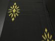 Photo6: 1N03z80 Vintage Japanese Kimono Silk  FABRIC Black Chrysanthemum 59.1" (6)